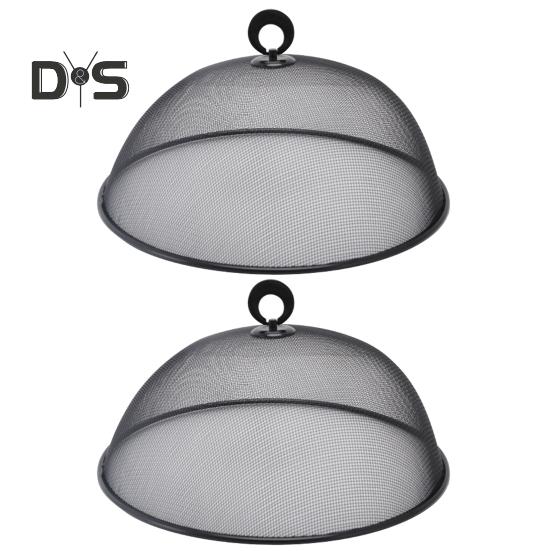 2Pcs Metal Food Protector Heavy Duty Long Lasting Table Outdoor Picnic Food Umbrella Cover Net