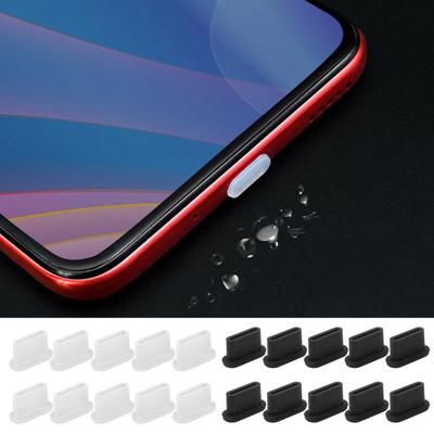 Заглушки от пыли Type C, 10 штук, Защитные заглушки для порта зарядки, Силиконовые заглушки от пыли, Защита от пыли, Заглушки для порта Type-C для планшетов, мобильных телефонов