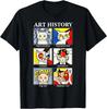 Art History Cats Impressionism Cubism Pop Art Funny T-shirt