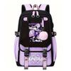 K-Pop Anime Printed Backpack Teens School Bag With Spine Support 20-35L Capacity Oxford Fabric Unisex College Style