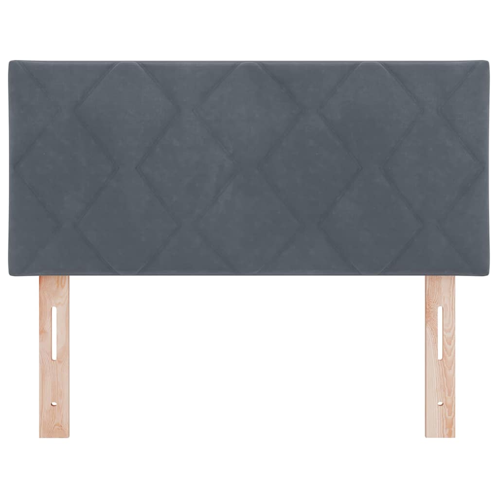 Headboard Dark Grey 90 cm Velvet