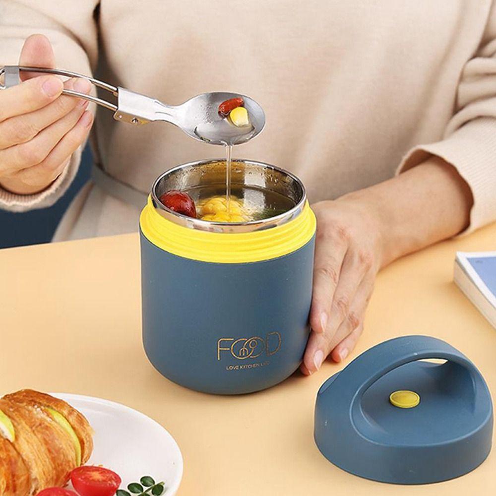 1Pcs Portable Soup Cup Thermal Vacuum Reusable Lunch Box Thermos Containers Lunch Bag Food Warmer