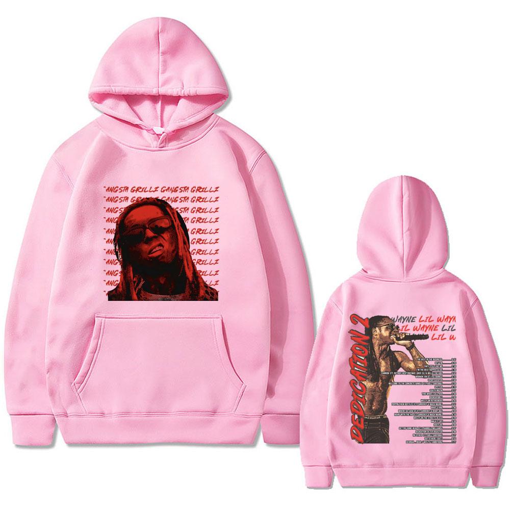 Худи с графическим принтом альбома рэпера Lil Wayne Мужская Женская Мода Винтажный Хип-Хоп Уличная одежда Унисекс Флис Оверсайз