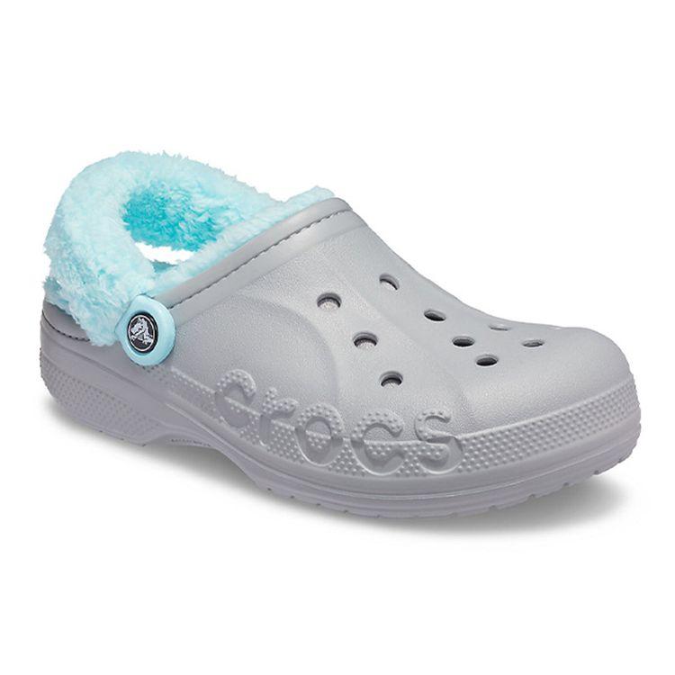 Crocs Классические клоги EVA Теплые плюшевые клоги Клоги унисекс Серый Синий 206633-0IG