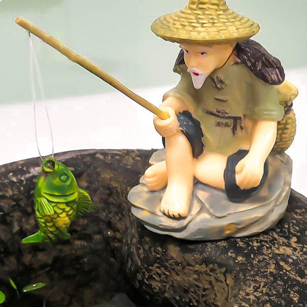 Bonsai Garden Resin Figure Micro-Landscape Miniatures Outdoor Sitting Statue