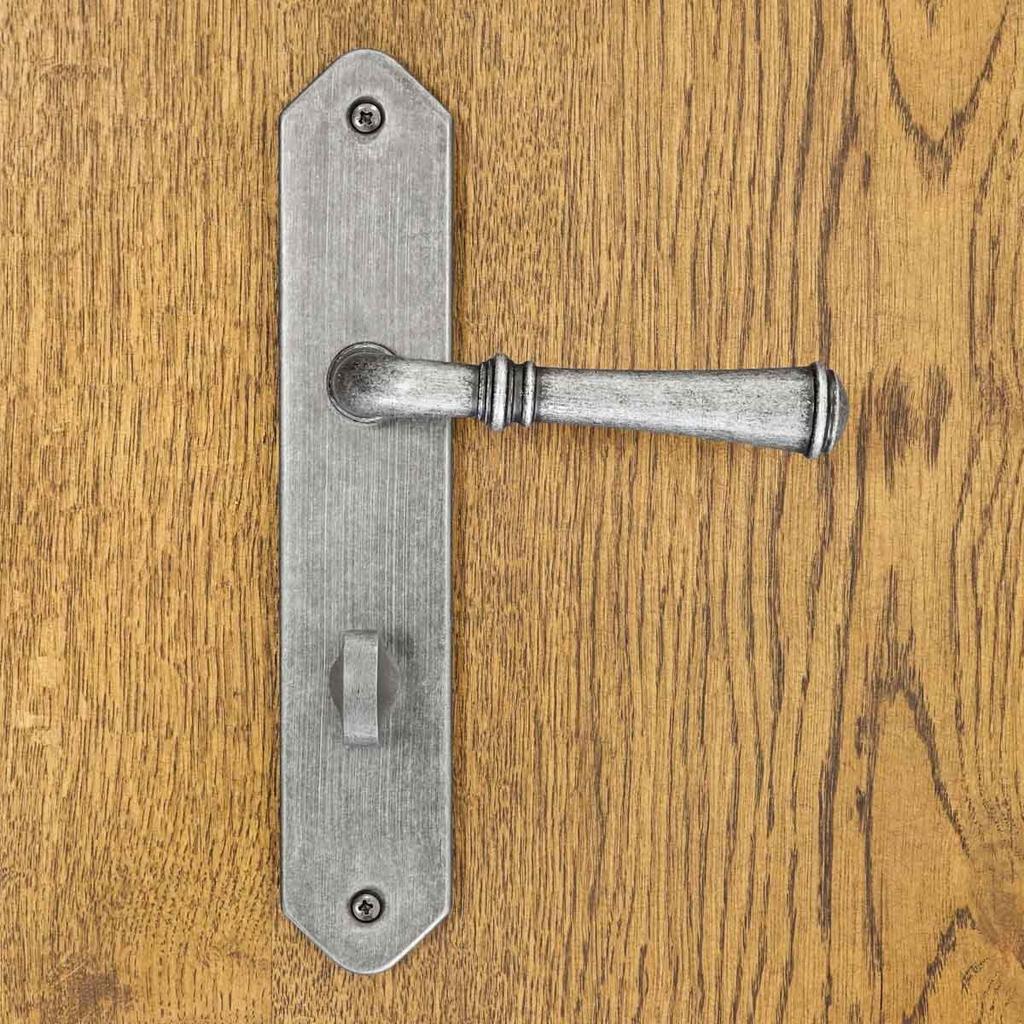 HAMILTON door handle with toilet plate 90mm ANTIQUE NICKEL