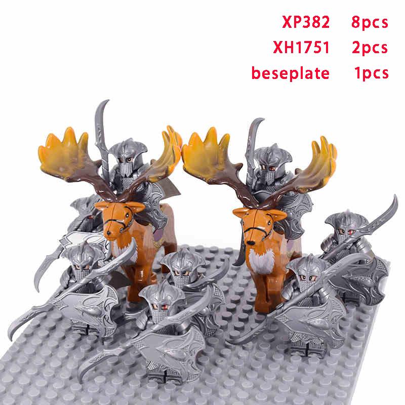 8 шт./лот эльфы солдат орки армия фигурки LOTR доспехи стража воин лучник средневековые рыцари строительные блоки кирпичи игрушки подарки