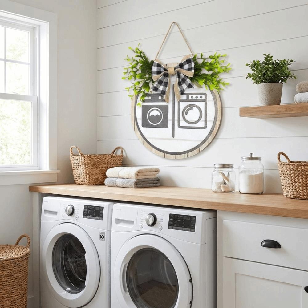 Ornament Bathroom Sign Plate Wooden Toilet Decorative Plate Group Living Area