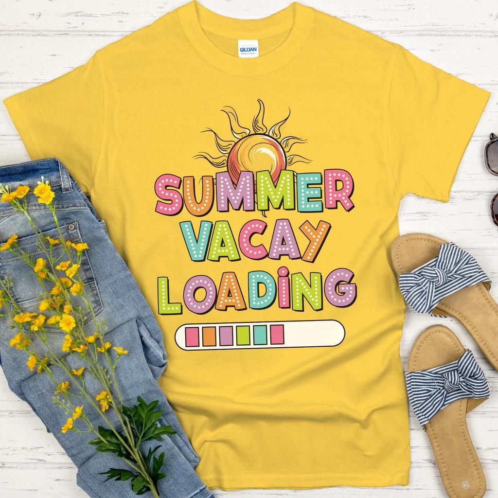 Summer Vacay Loading T-Shirt, Vacation Tee, Gift for Traveler