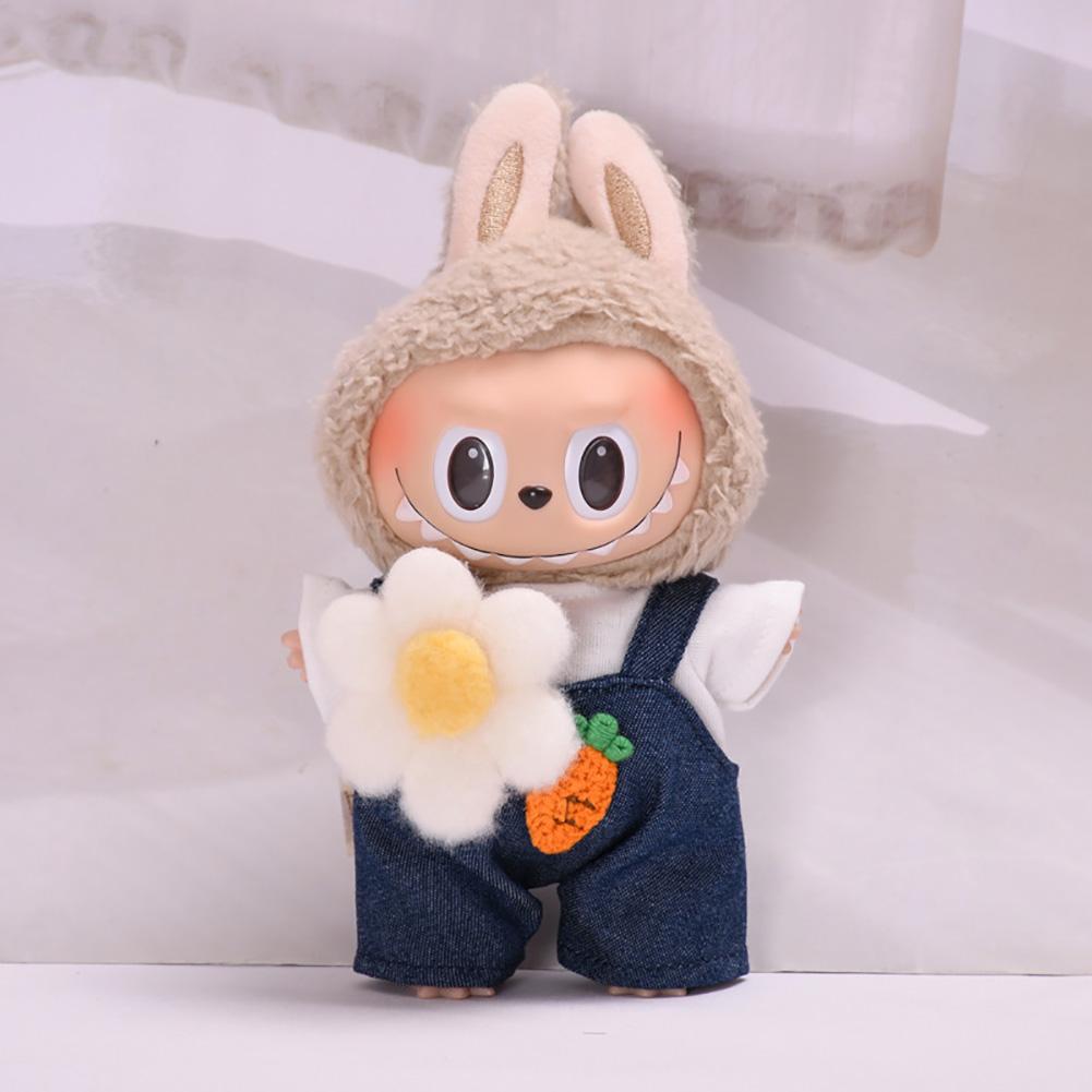 17 см Labubu Кукольная одежда Модная одежда Толстовки Кукольная одежда Цветовые толстовки Кукольные аксессуары Милые украшения Маленькая одежда