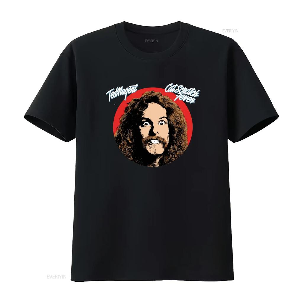 TED NUGENT 1977 Tour Cotton T Shirt All Size S 4XL Cat Scratch Fever Design vintage Washed For