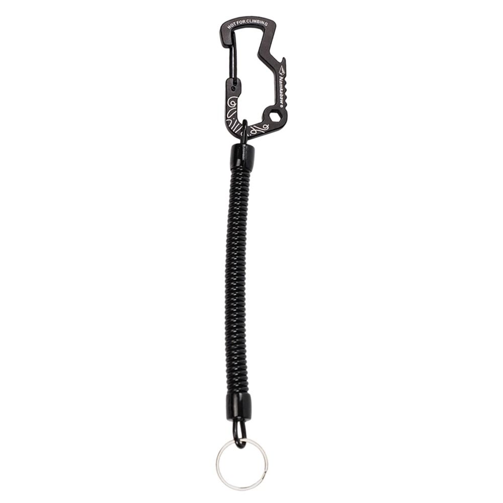 1/2/5pcs Multi functional Security Gear Tool Black Hiking Camping Phone Keychain for Camping Hiking