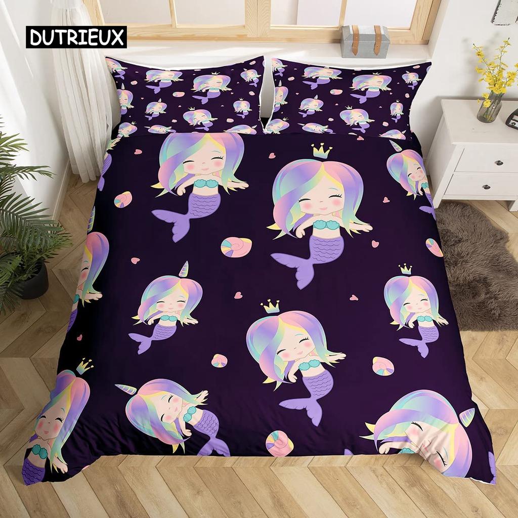 Одеяло с дельфином, пододеяльник размера King Size, милый пододеяльник с рисунком в виде единорога, комплект постельного белья с рисунком животных из мультфильмов, синий, океан, пляж, тема стеганого одеяла