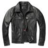 Chinese Size Genuine Cowhide Coat Vintage Gray Color Men Leather Jacket Real Leather Clothes Men's Jacket