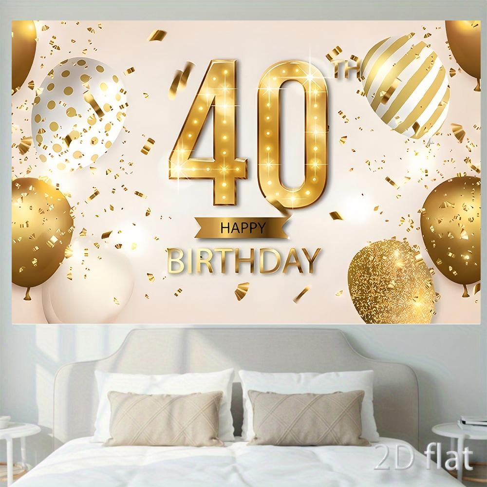 1pc 40th Birthday Background Banner suitable for birthday decoration home decoration wall decoration