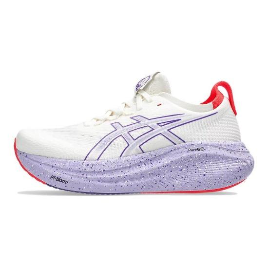 Asics Gel Nimbus 27 Tokyo Крем Эдо Пурпурный Женские Кроссовки Белые 1012B913-500