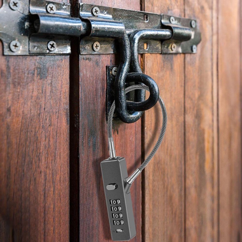 Resettable Code Long Rope Cable Lock Thickened Wire Password Lock Bicycle Locker
