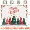 Party Backdrop Christmas Floral Flat Merry Festive Border Multi Layered Celebrations Event Backdrop Decoration Front Door Decor