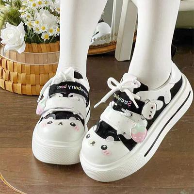 Новые милые парусиновые туфли на толстой подошве, повседневные туфли, милые туфли для мягкой девушки, мягкие, милые, удобные, под юбку, парусиновые туфли