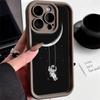 Ae97 Space Moon Astronaut Black Art Protective Phone Cases for iPhone 13 14 15 Pro Max Infinix Hot 40i Tecno Camon 30 20 Pro Angel Eyes TPU Back Cover