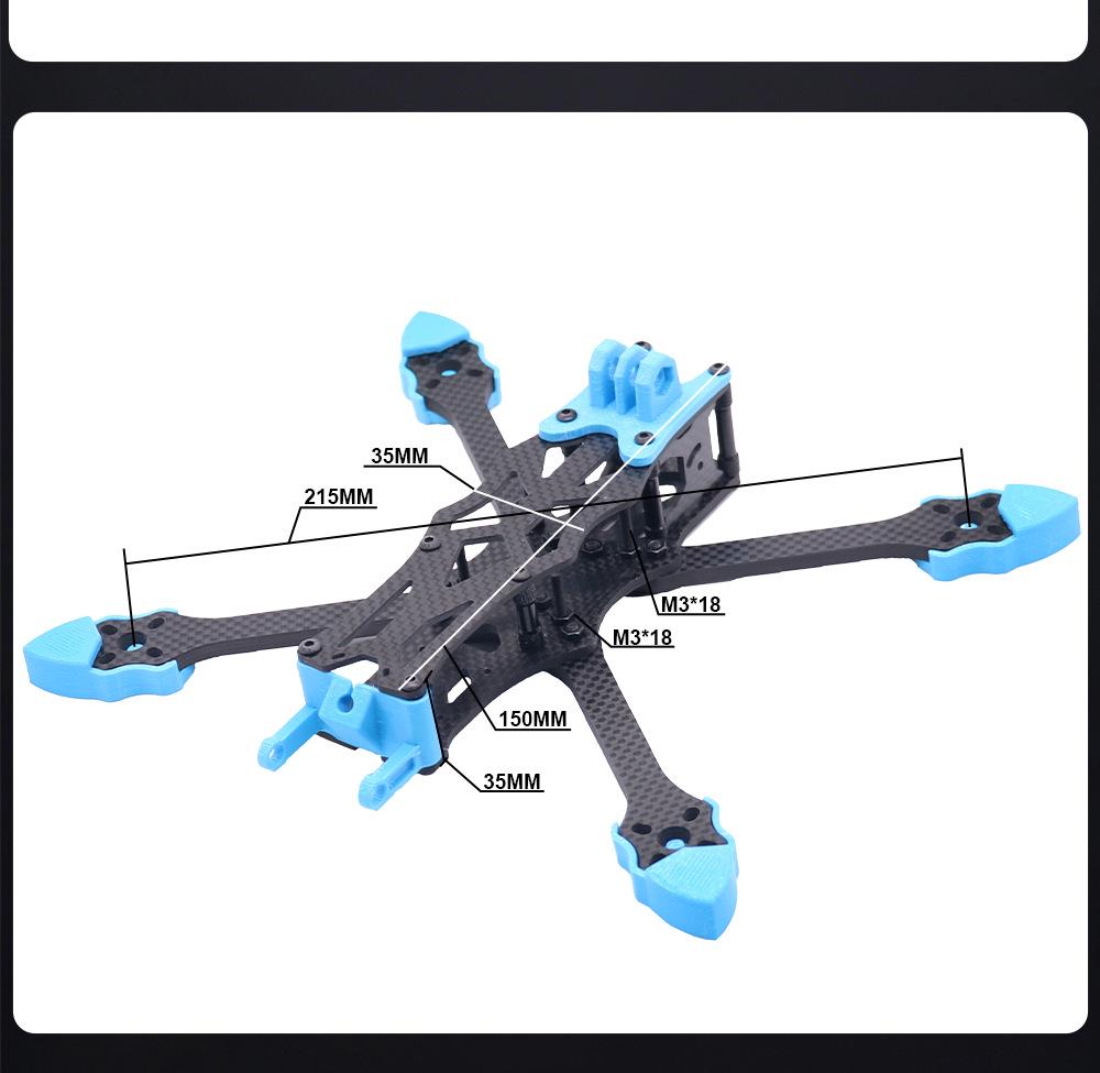 APEX 5" FPV Drone Kit: Carbon Fiber Quadcopter Ready-to-Fly F745 with Battery