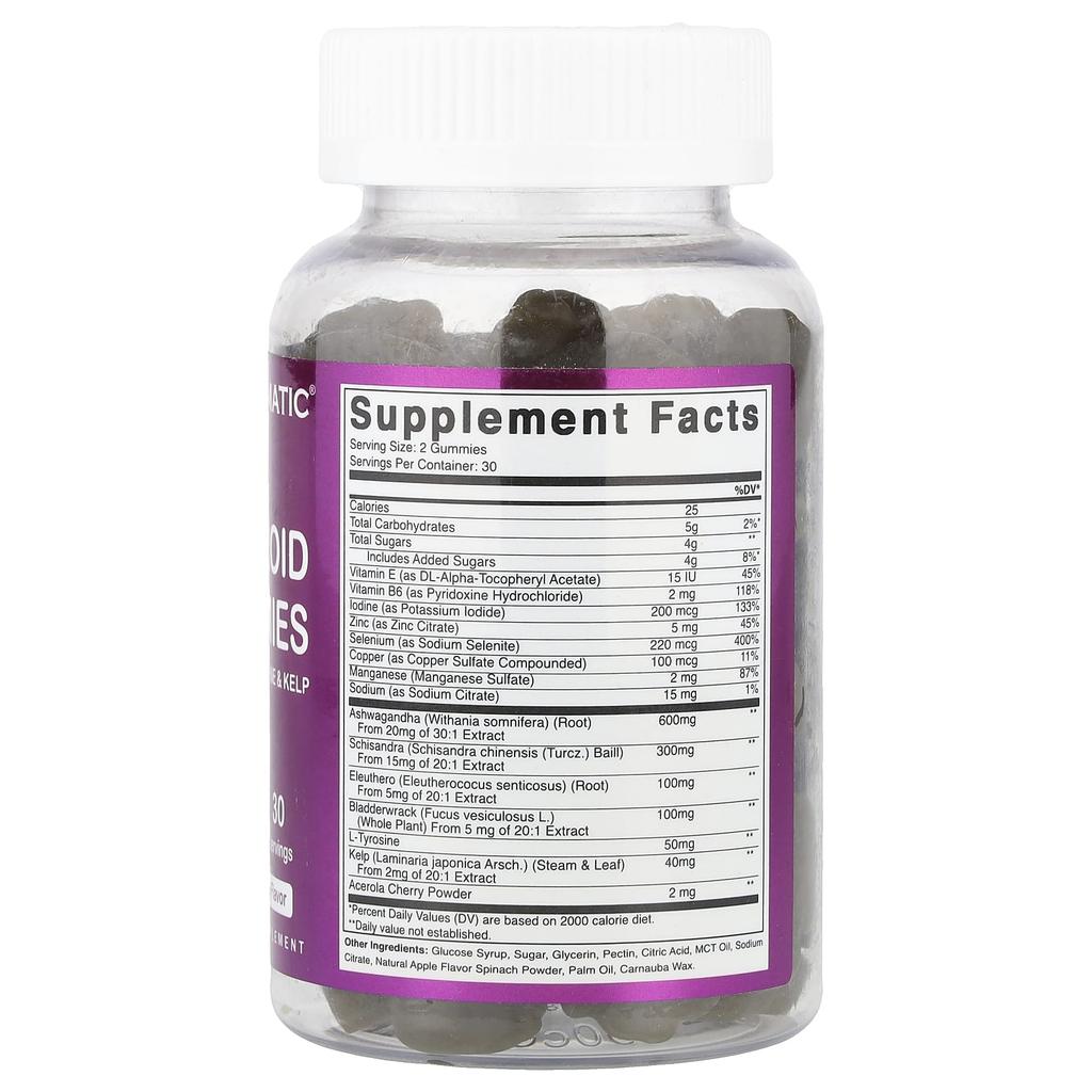 Thyroid Gummies, Iodine & Seaweed, Apple, 60 Gummies