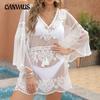Women's Dress Beach Coverup Bikini Outer Lace Embroidered Dresses