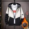 Autumn and Winter Fleece Jacket Men's Casual Thickened Hooded Men's Jacket Sports Trench Coat Men