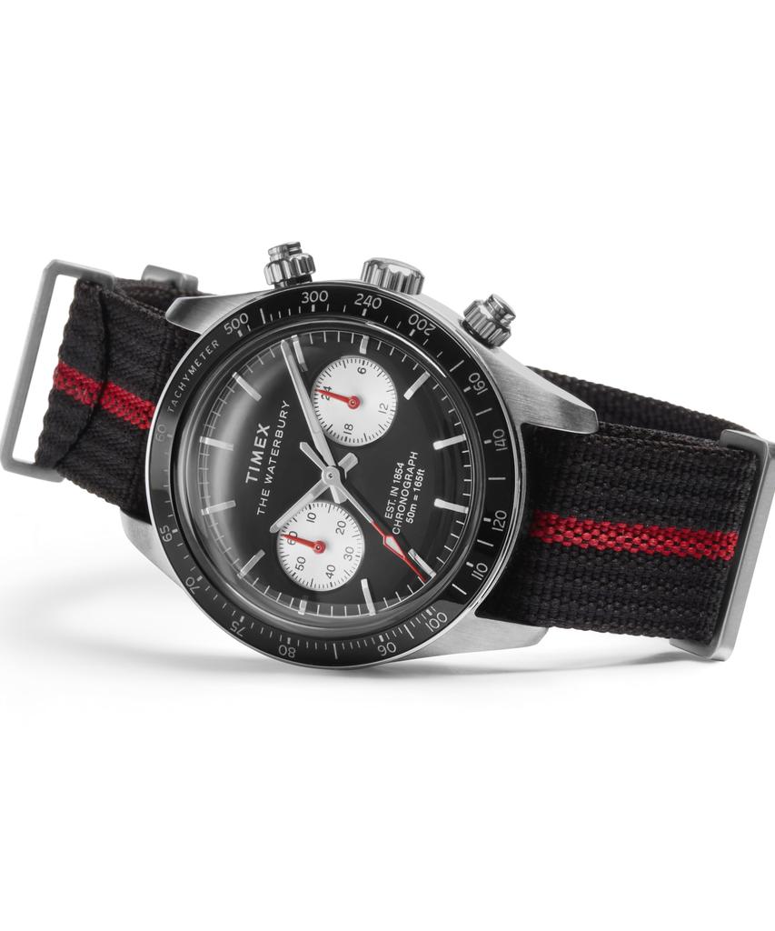 TIMEX Часы Waterbury Heritage Кварцевые 5 АТМ Водонепроницаемые Минеральное Стекло Черный Циферблат TW2Y38900 Мужские