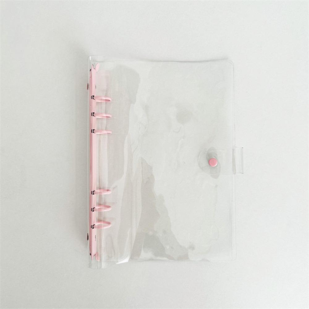 Прозрачный А5 Биндер ПВХ и Металл Держатель для фотокарточек Красивая Обложка для блокнота на кольцах Дневник