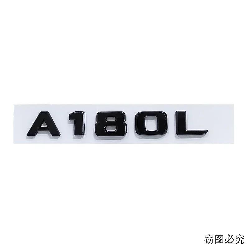 ABS Car Rear Emblem Badge Letters Side Decal Sticker Decoration for Mercedes Benz A180L A200L A220L Exterior Accessories