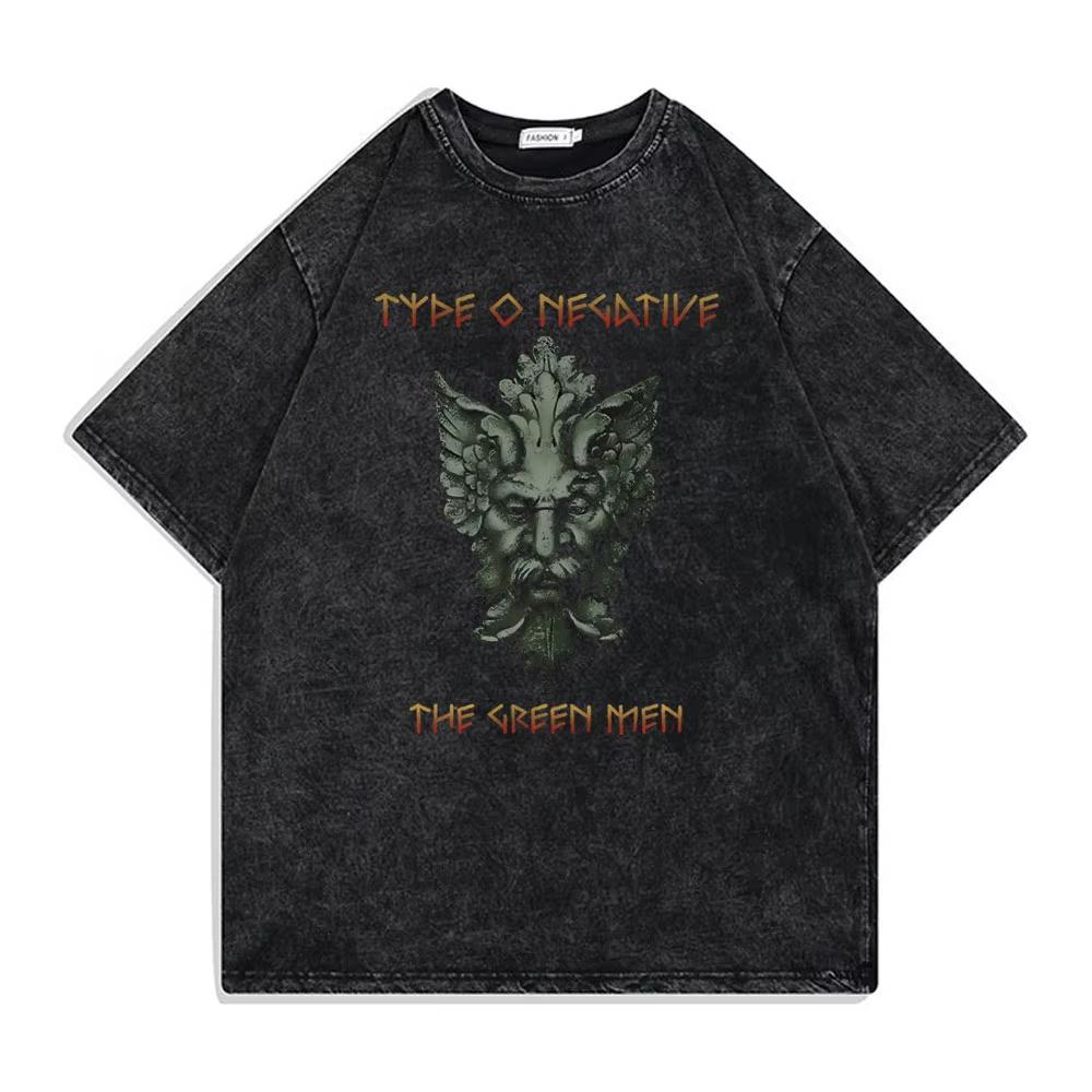 Рок-группа Type O Negative Suspended In Dusk Streetwear Washed Vintage Tshirt Oversize Tee Men women Casual Top