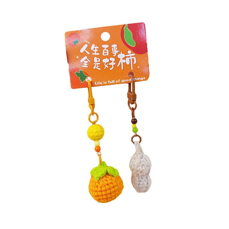 Маленькие Яблоки Персики Цветы Плюшевый Брелок Материал Повседневное Использование Коллекционеры Подарок