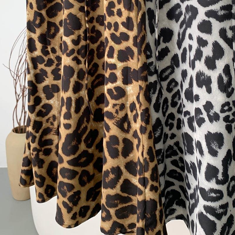 Юбка женская летняя повседневная универсальная леопардовая эластичная полуюбка свободная удобная юбка-бюстье большого размера