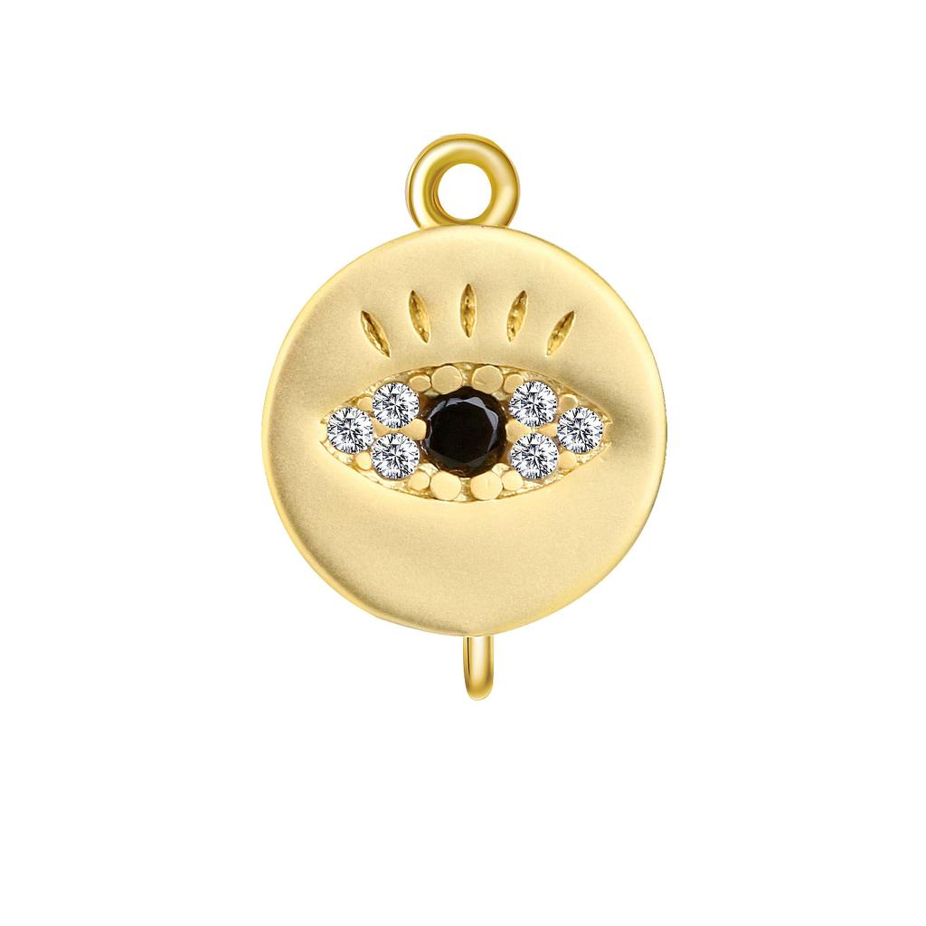 Подвеска-ожерелье и браслет с цирконием «Сглаз» для женщин, аксессуары для ювелирных изделий ручной работы, материалы для изготовления брелоков