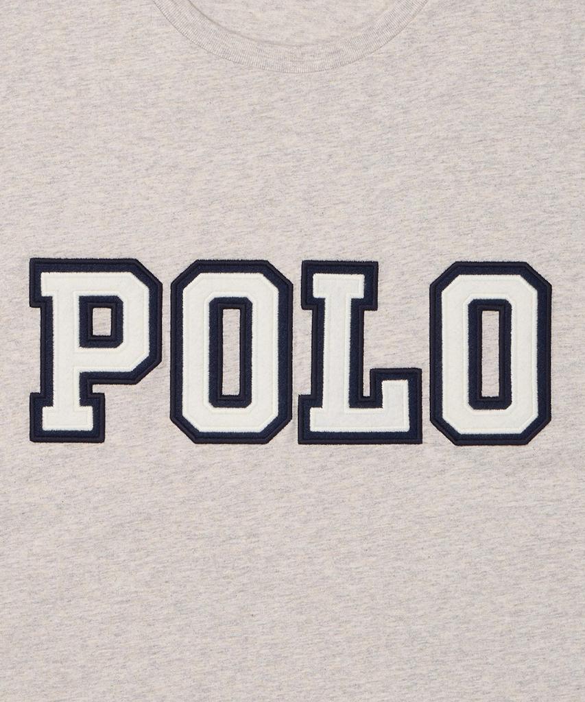 POLO RALPH LAUREN Классический крой Хлопковая футболка с логотипом - Серая