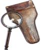 Antique Vintage Henry London Leather Case Marine Portable Magnifying Glass