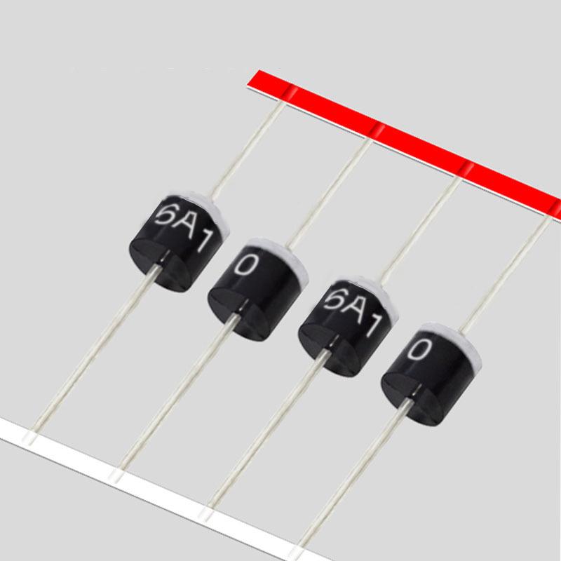 10Pcs High Power 6A10 Rectifier Diode 6A 1000V Electrical Axial Rectifier Diode