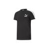 Round-Neck Pullover With Brand Letter Logo Short-Sleeve T-Shirt Men Tops Black 599869-01