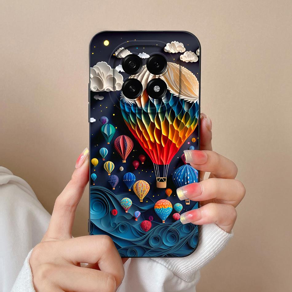 Чехол для телефона Oppo A5 Pro 5G Милый мультяшный задний чехол для Oppo A 5 2025 Полная защита Мягкий жидкий силикон Ударопрочный корпус
