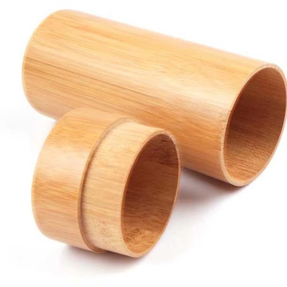 Smooth Bamboo Glasses Case Column Shape Eyewear Case Retro Wooden Sunglasses Box  Home Storage