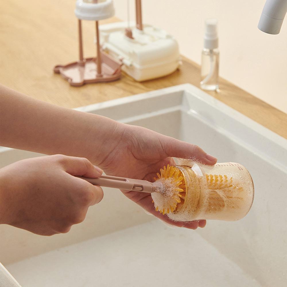 8 in 1 Bottle Cleaning Brush Set Bear Pacifier Straw Scrubber  Baby Nipple Bottle