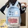 2025 Japanese Pain Bag Girl Transparent Backpack Primary School Junior High School Student Schoolbag High Value Travel Double
