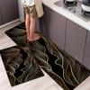 1Pcs Anti Fatigue Kitchen Rugs, Golden Geometric Print Waterproof Non-Slip Thick Cushioned Kitchen Mat Heavy Duty Comfort Standing Mat for Kitchen