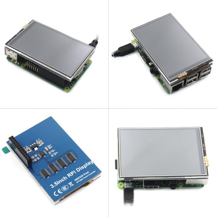 3,5-дюймовый HD сенсорный дисплей Raspberry Pi 4B/3B+ для Pi 2/3B+