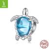 S925 Silver Turtle Beaded Diy Bracelet Beads Ocean Wind Turtle Loose Beads Accessories