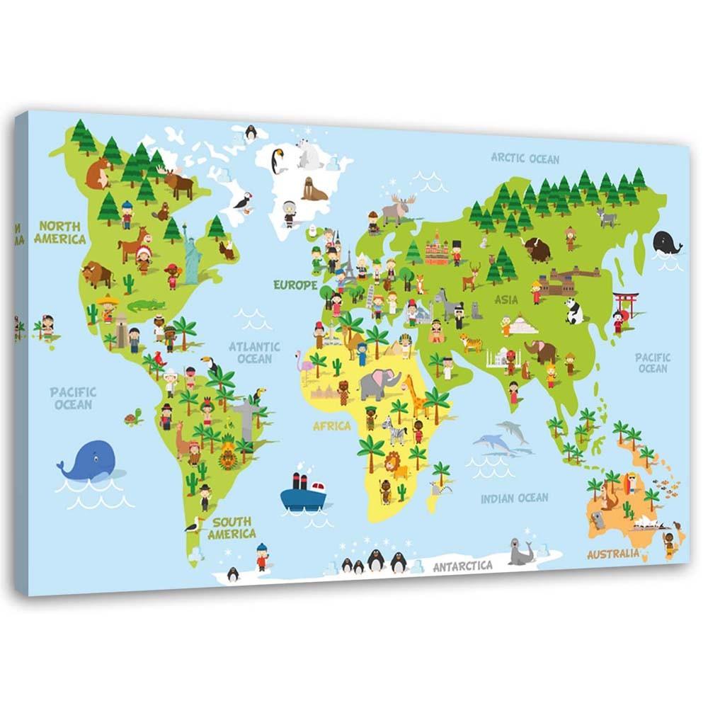 Печать на холсте, Образовательная карта