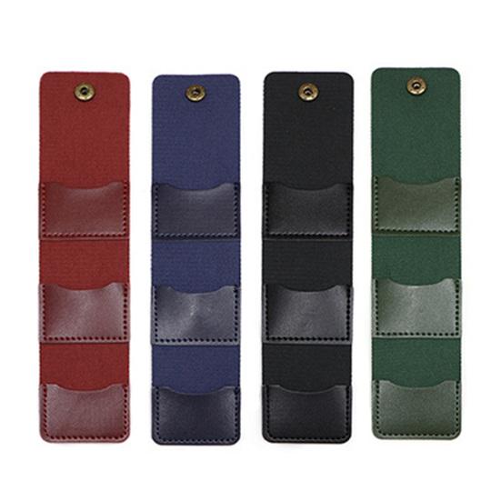 Чехол для медиатора на 3 слота, сумка-держатель медиатора, чехол из искусственной кожи для хранения медиатора с застежкой-кнопкой для любителей гитары