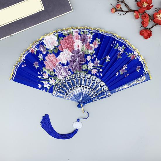 Складной веер в китайском стиле с кисточками, переносной летний вентилятор для охлаждения, украшение для танцевальных представлений, реквизит для костюмов для вечеринок