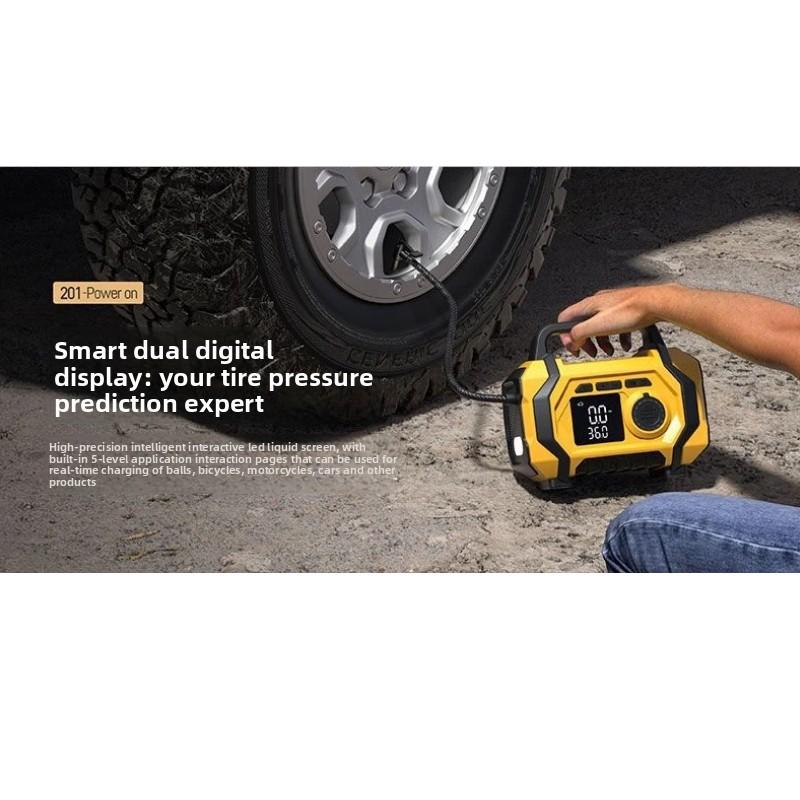 All In One Car Emergency Jump Starter Large Capacity Power Supply with Air Inflator & Dust Blower Portable 12V Car Battery Jumper Pack